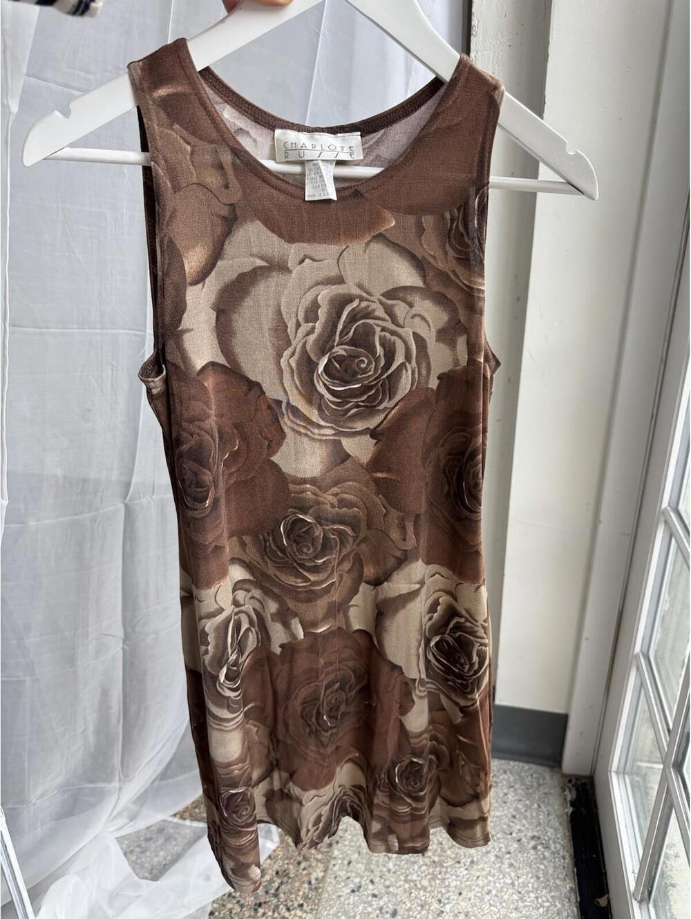 Vintage Charlotte Russe Stretch Dress Sz M Made In USA Y2k - Picture 2 of 6